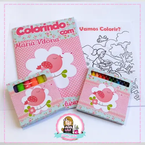 Kit Colorir Passarinho