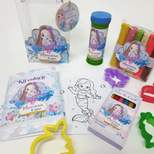 Kit Diversão na Caixa de Acetato Sereia