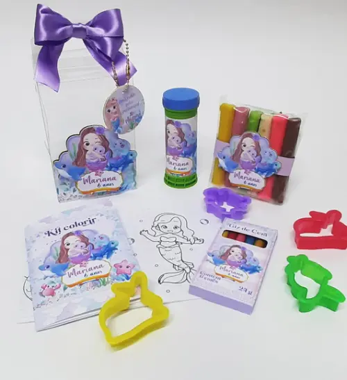 Kit Diversão na Caixa de Acetato Sereia