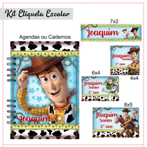 Kit Escolar com Agenda Toy Story