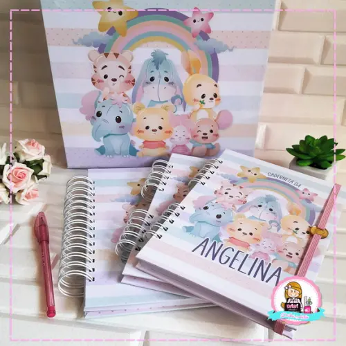 Kit Livro do Bebê com Maleta, Caderneta e Caderno Mensagens