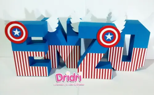 Letras 3d Capitão América