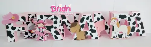 Letras 3D Fazendinha