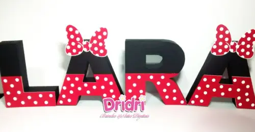 Letras 3D Minie