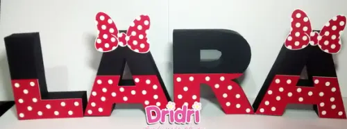 Letras 3D Minie