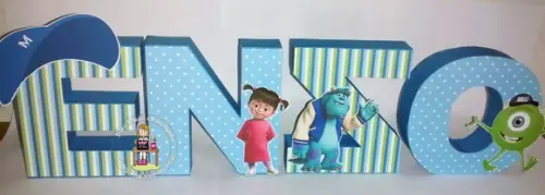 Letras 3D Mosntros SA