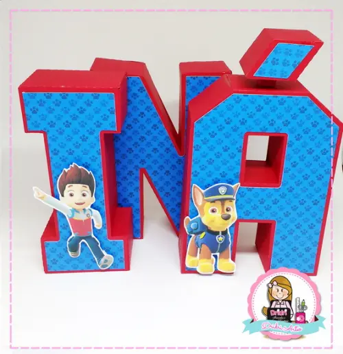 Letras 3D Patrulha Canina