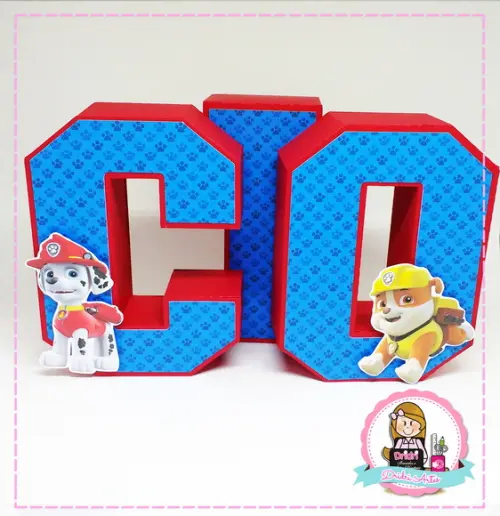 Letras 3D Patrulha Canina