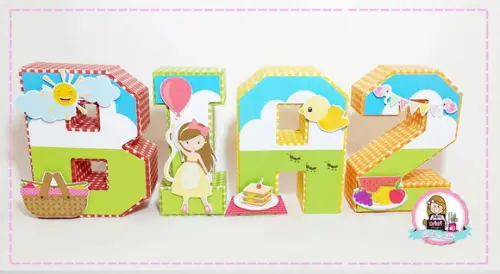 LETRAS 3D PIC NIC