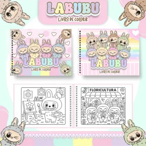 Livro de Colorir Labubu