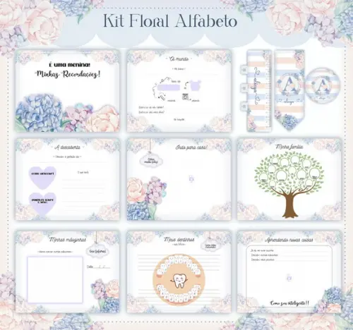 Livro do Bebê Alfabeto Floral