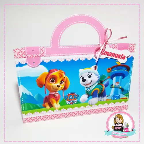 Maletinha Colorir Patrulha Canina Rosa