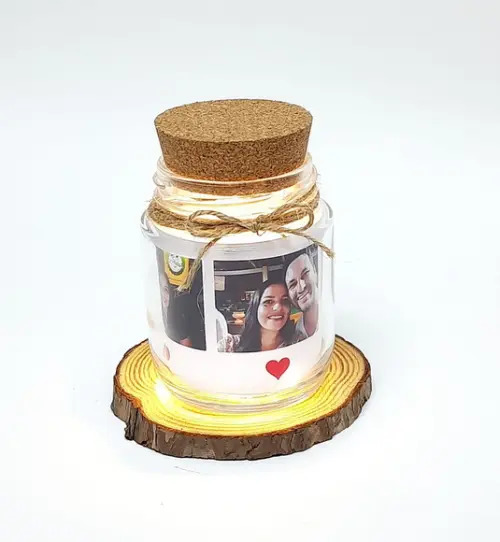 Potinho de Luz Personalizado com 4 Fotos