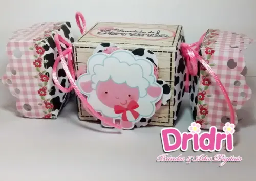 PROMOÇÃO!Caixa Bala Fazendinha Rosa