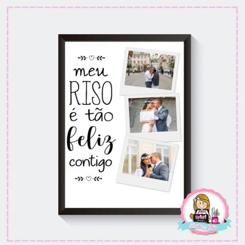 Quadro com Fotos Dia dos Namorados