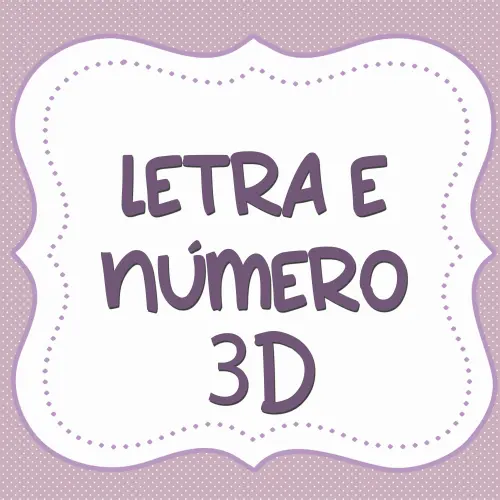 Letra e Número 3D