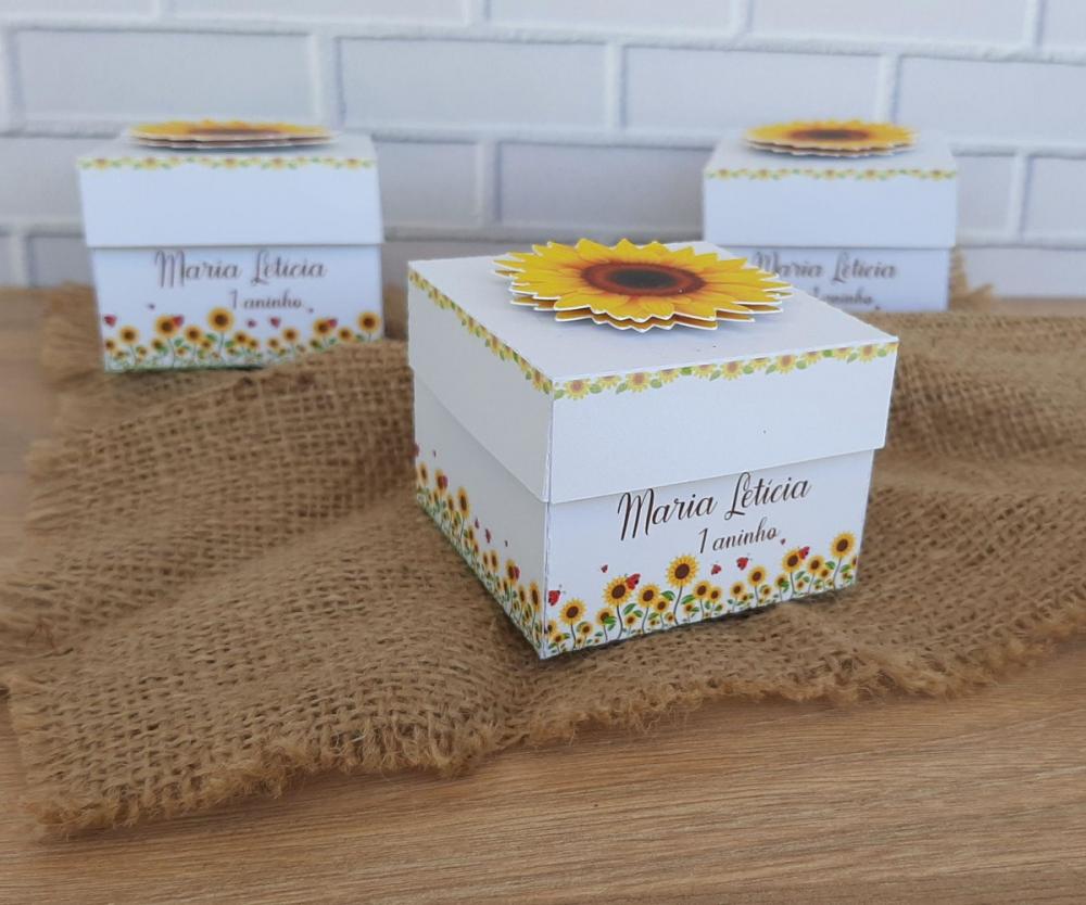 Caixinha Lembrancinha Girassol