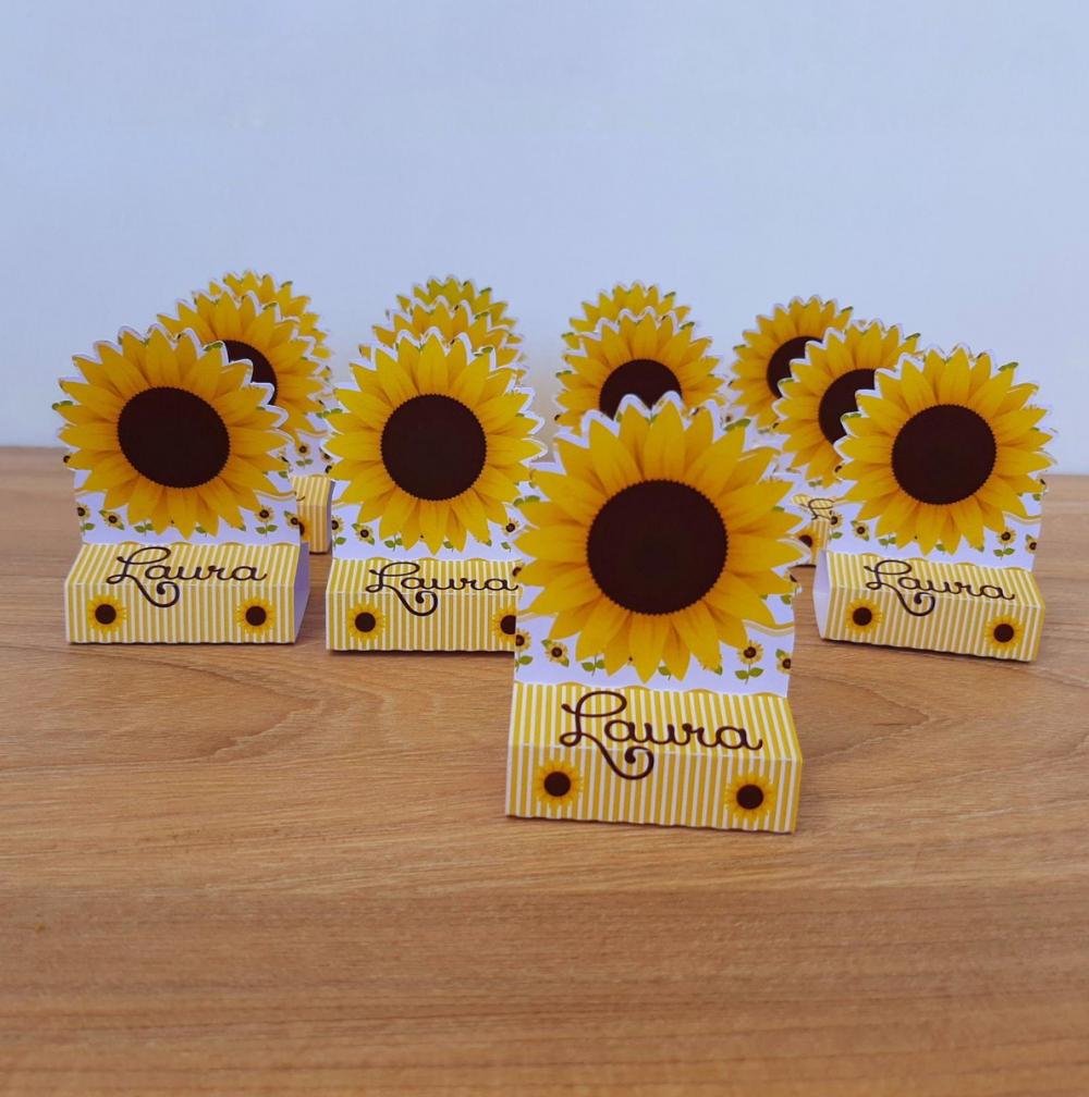 Caixinha para 2 chocolates B i s Girassol