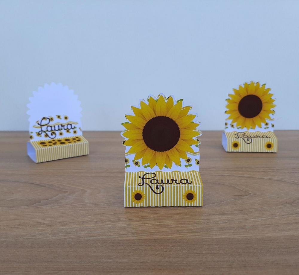 Caixinha para 2 chocolates B i s Girassol