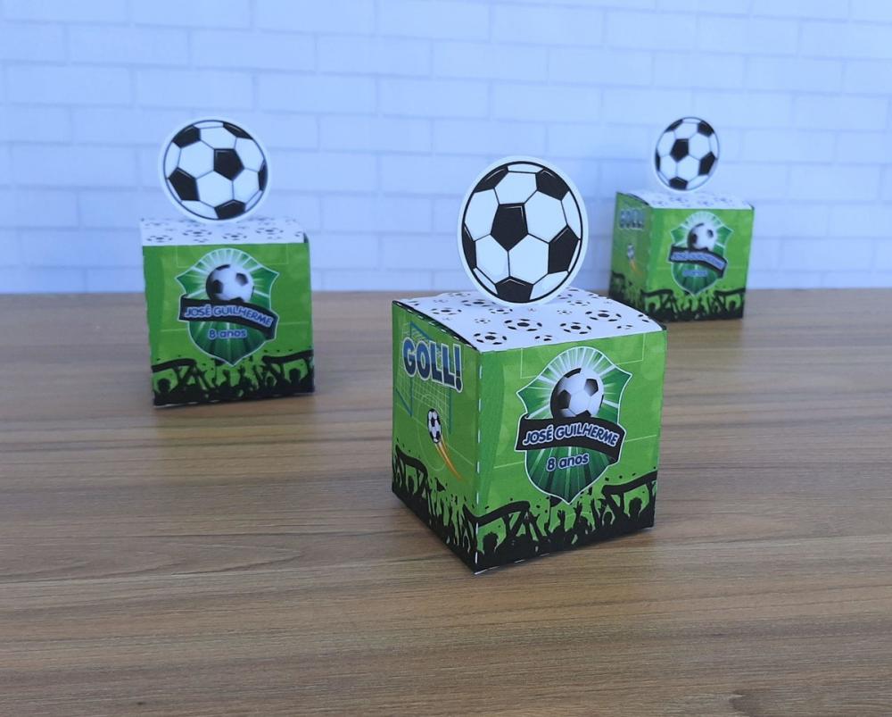 Caixinha para lembrancinha festa futebol