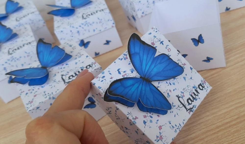 Caixinha Borboleta Azul
