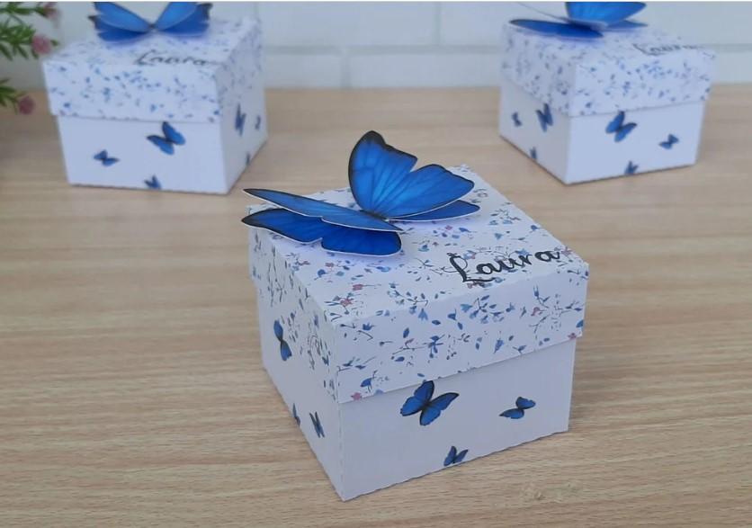 Caixinha Borboleta Azul