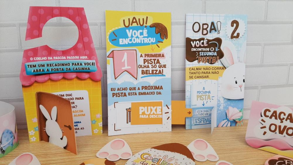Kit Caça aos ovos de páscoa interativo