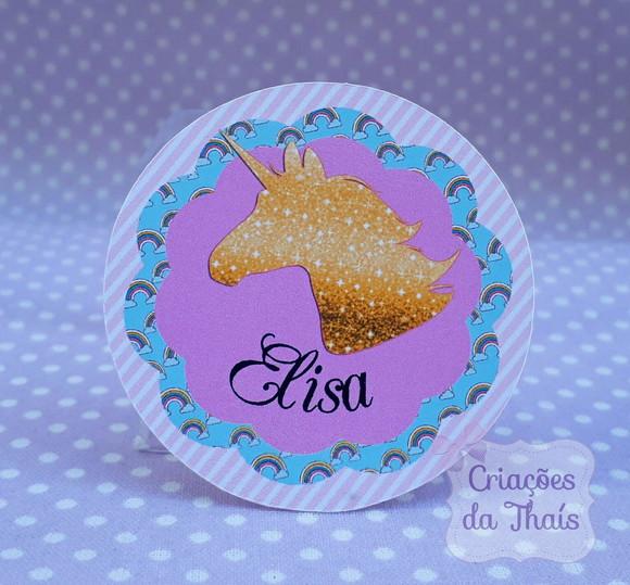 Adesivo Unicórnio 5 cm