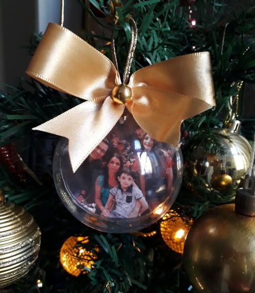 Bolinha de Natal Personalizada com Foto