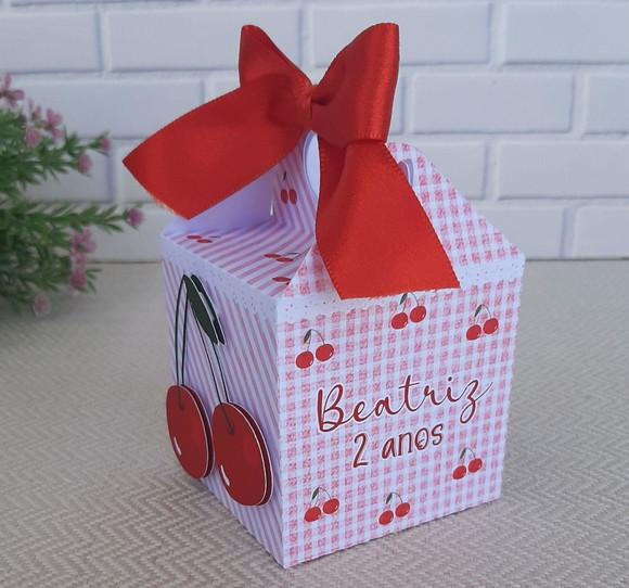 Caixa Box Cerejinha com Laço