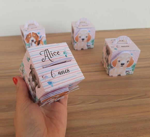 Caixa Cubo Cachorros