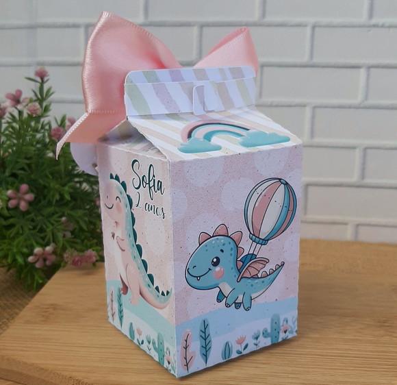 Caixa Milk Dinossauro Rosa