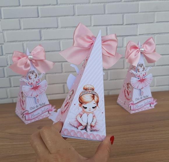 Caixa Pirâmide Lembrancinha Bailarina