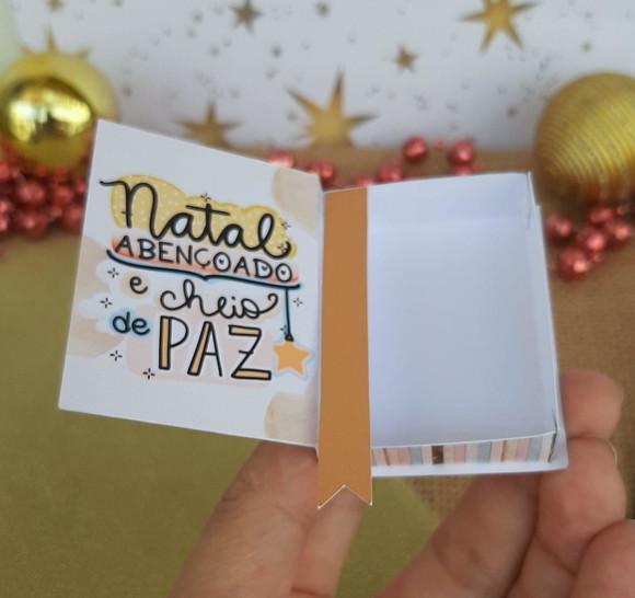 Caixinha Estilo Bíblia para Lembrancinha de Natal