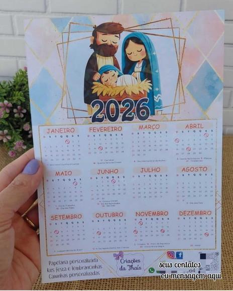 Calendário 2026 Sagrada Família