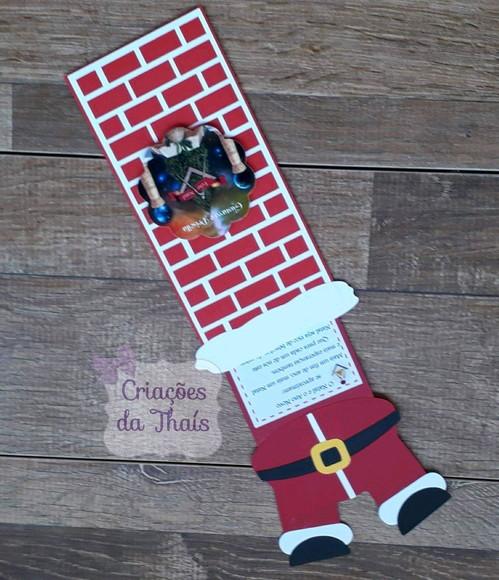 Cartão de Natal Chaminé Papai Noel