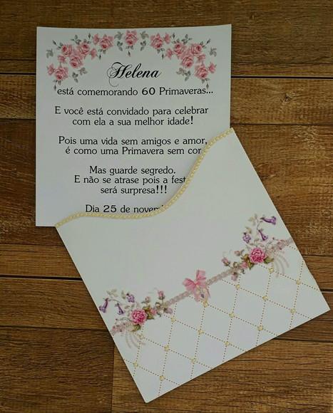 Convite Floral com Capa