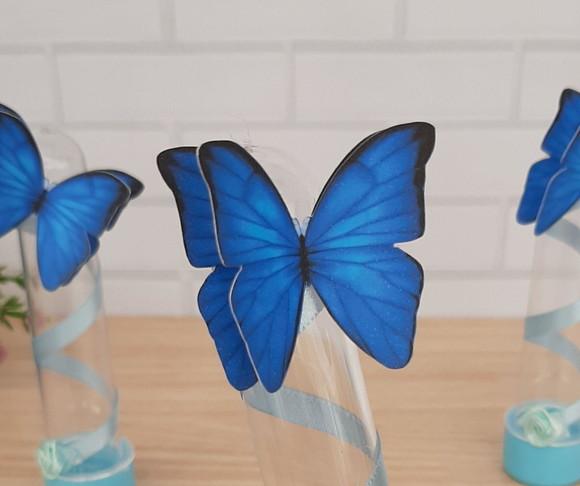 Kit 20 Apliques para Tubete Borboleta Azul