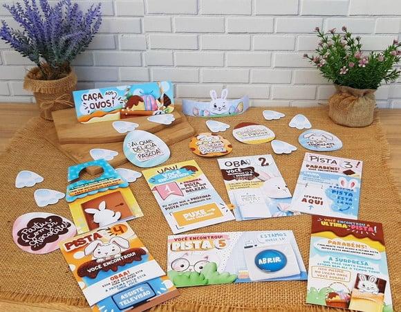 Kit Caça aos Ovos de Páscoa para Menino