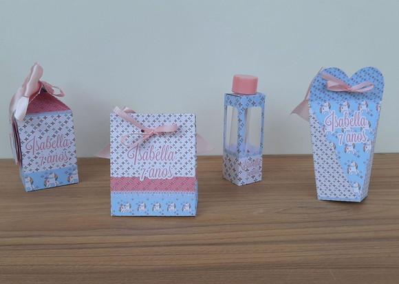 Kit Caixinhas para Lembrancinha de Festa Unicórnio