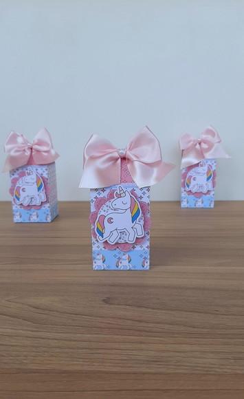 Kit Caixinhas para Lembrancinha de Festa Unicórnio