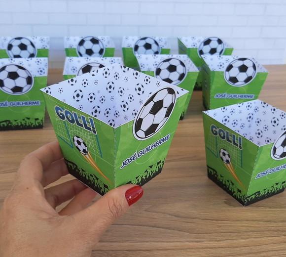 Kit com 10 Cachepos Centro de Mesa Futebol