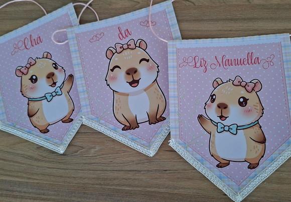 Kit Decoração de Festa Capivara Cute