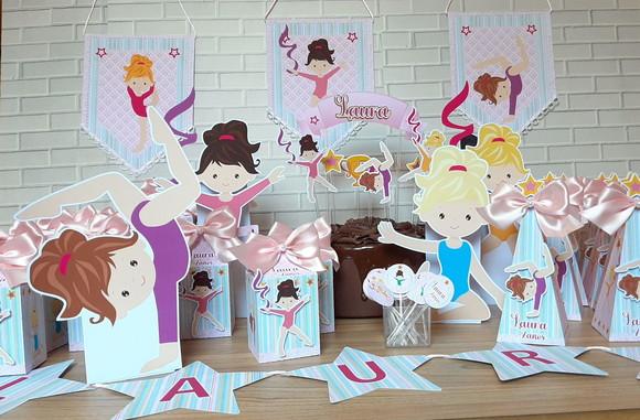 Kit Decoração Festa Ginástica Rítmica com Lembrancinhas