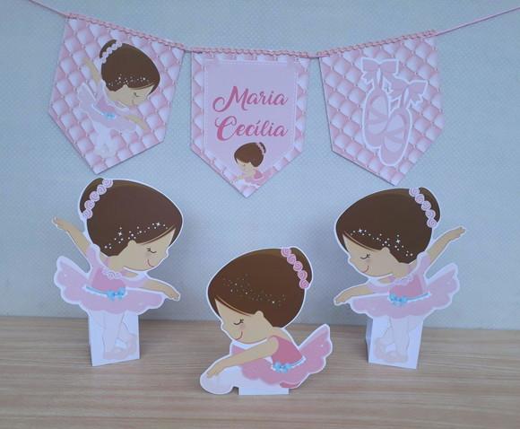 Kit Enfeite para Mêsversário Bailarina