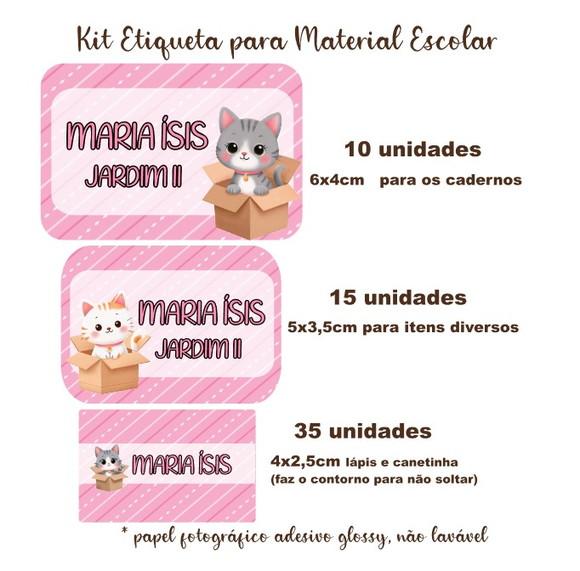 Kit Etiqueta Adesiva para Material Escolar