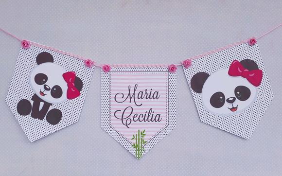 Kit Mesversário Urso Panda