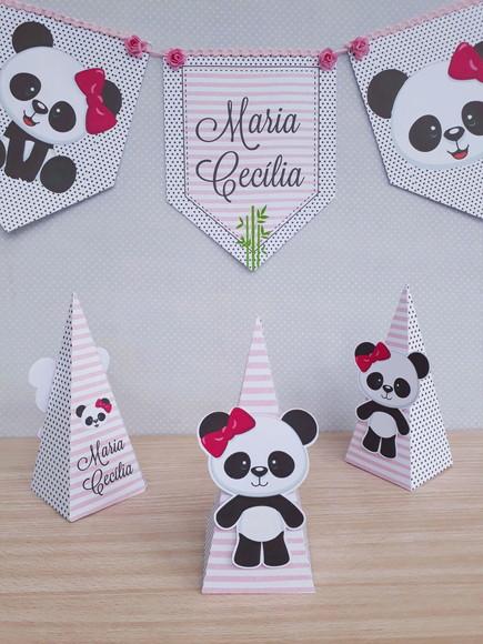 Kit Mesversário Urso Panda
