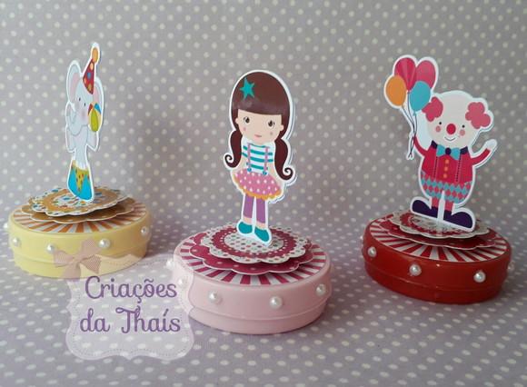 Latinha Circo Personagens em Pé