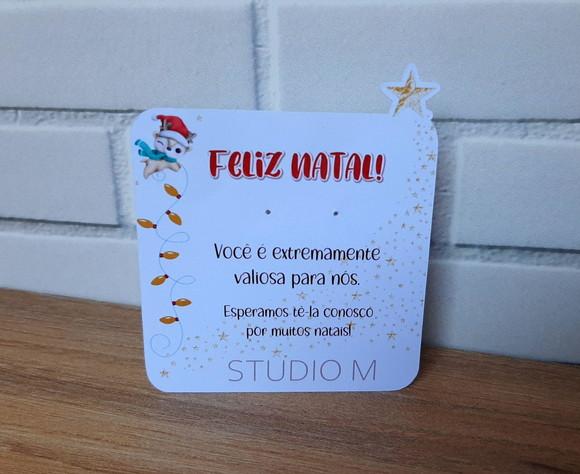 Lembrancinha de Natal Tag para Brincos